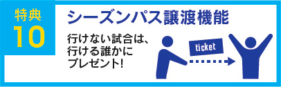 特典10 シーズンパス譲渡機能